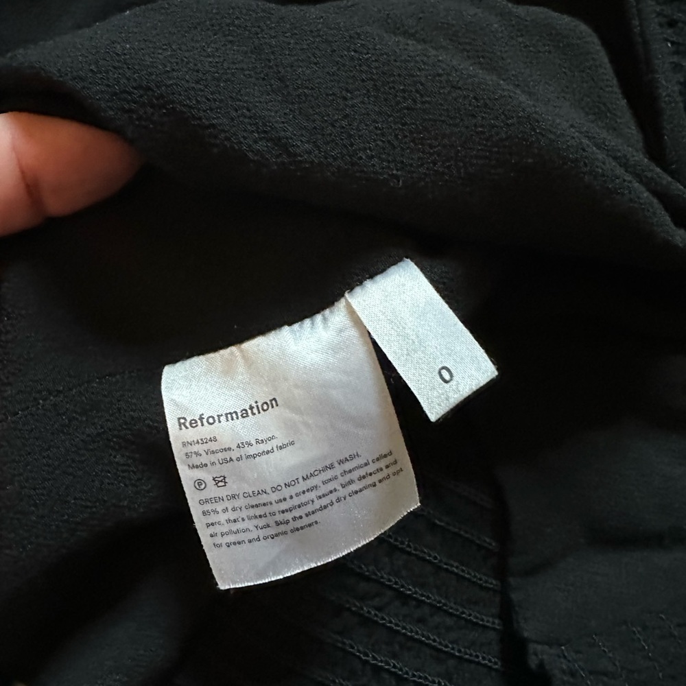 REFORMATION Roma Top Black - Picture 6 of 7